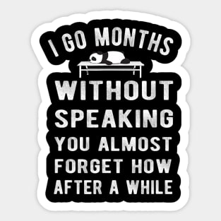 I go months without speaking Lazy Cute Panda Bear Animal Sticker